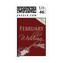 February Wedding Hearts postage by aslentz February Wedding Hearts postage
