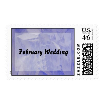 February Wedding Postage Stamp