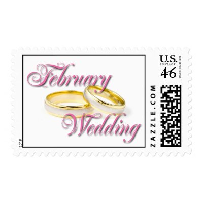 FEBRUARY WEDDING POSTAGE STAMP