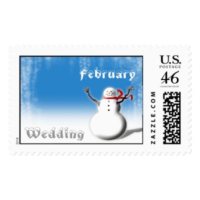 February Wedding Postage Stamp