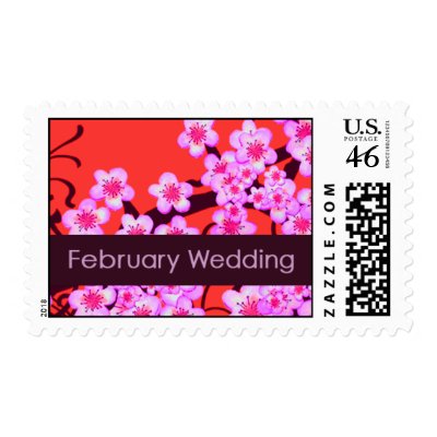 February Wedding Postage Stamps