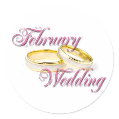 FEBRUARY WEDDING ROUND STICKERS