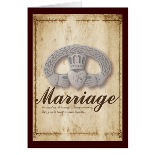 February Wedding Wishes card