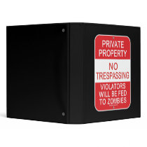 Fed To Zombies Vinyl Binder