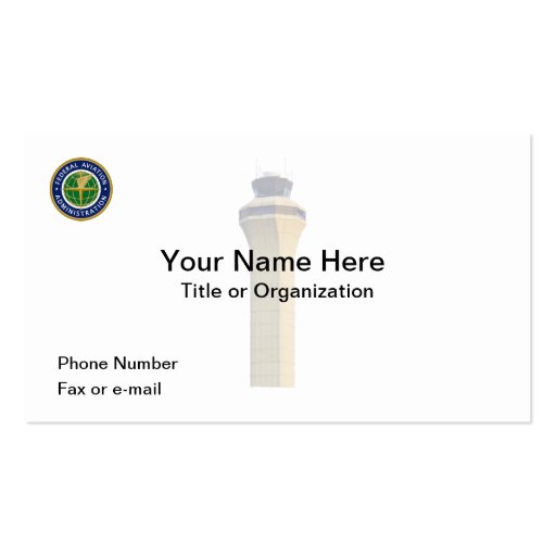 Federal Aviation Administration Business Card (front side)