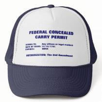 FEDERAL CONCEALED CARRY PERMIT, ISSUED TO:     ... HATS