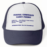FEDERAL CONCEALED CARRY PERMIT, ISSUED TO:     ... hats