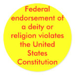 Federal endorsement of a deity or religion viol... stickers