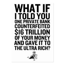 Federal Reserve Audit Education Card business cards