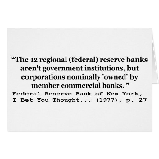 Federal Reserve Banks Aren't Government Card