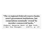 Federal Reserve Banks Aren't Government Art Photo