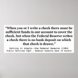 Federal Reserve Creates Money Putting It Simply Posters