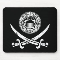 Federal Reserve Pirate Logo mousepads