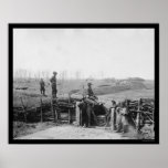 Federal Troops at Enemy Fort in Manassas, VA 1862 posters