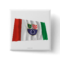Federation of Bosnia & Herzegovina Waving Flag Button
