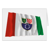 Federation of Bosnia & Herzegovina Waving Flag Card