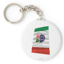 Federation of Bosnia & Herzegovina Waving Flag Keychains