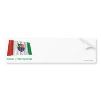Federation of Bosnia & Herzegovina Waving Flag wit Bumper Stickers