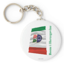 Federation of Bosnia & Herzegovina Waving Flag wit Key Chain