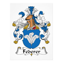 Federer Family Crest Personalized Announcement