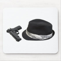 FedoraAndGun080709 copy mousepads
