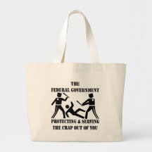 Fed's Protecting and Serving The Crap Out Of You Tote Bag