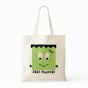 Feed Frankie green Halloween candy trick or treat bag