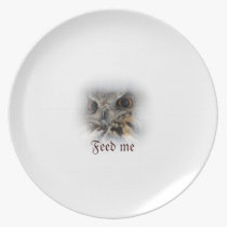 'Feed Me' Eurasian Eagle-Owl Plate plates