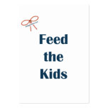 Feed The Kids Reminders Business Card Template