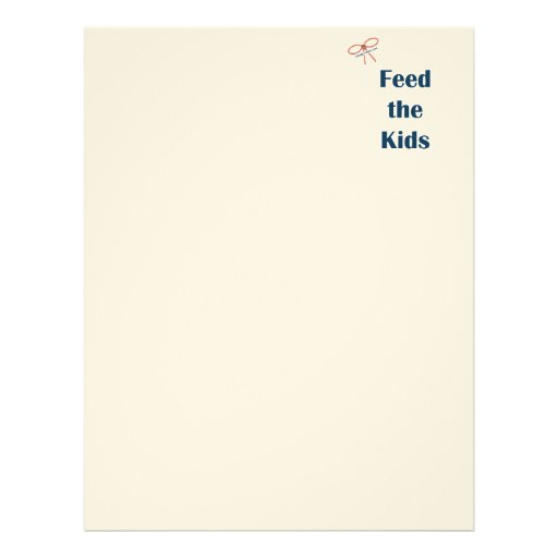 Feed The Kids Reminders Letterhead Design