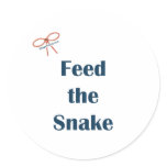 Feed The Snake Reminders Classic Round Sticker