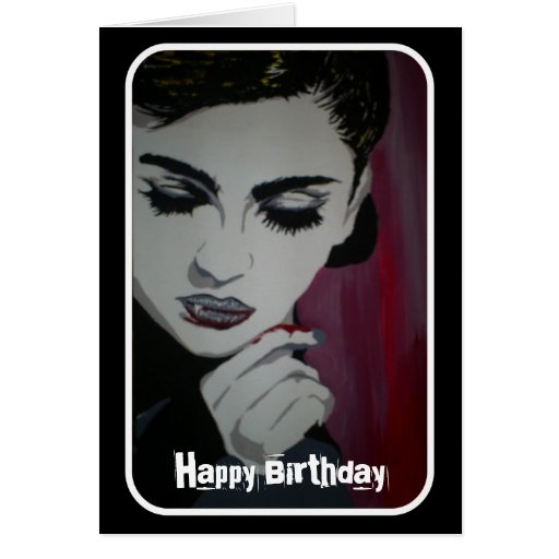 'Feed Your Habits' (Vampire) Birthday Card | Zazzle