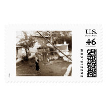 Feeding the Chickens postage