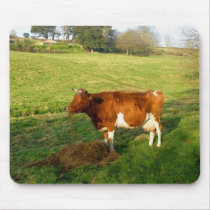 Feeding time for Guernsey cow mousepads by ANGELHELEN Feeding time for Guernsey cow mousepads