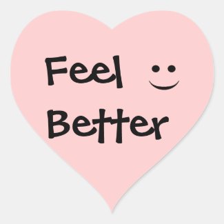 Feel Better Smile Heart Sticker