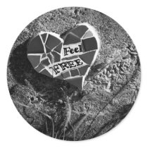 "Feel Free" inspirational photograph Round Sticker