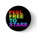 feel free to stare buttons by chromatosis feel free to stare buttons