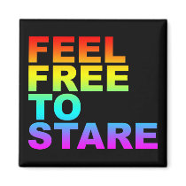 feel free to stare magnets