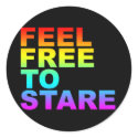 feel free to stare stickers by chromatosis feel free to stare stickers