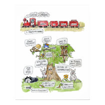 Feel Good Cartoon Animals Poster posters by zooogle Feel Good Cartoon Animals Poster posters