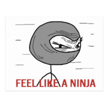 Feel Like A Ninja Post Card