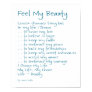 Feel My Beauty Cancer Poem Text Print
