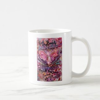 Feel My Beauty Pink Cancer Angel Coffee Mug