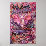 Feel My Beauty Pink Cancer Angel posters