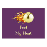 Feel My Heat Flaming Pinball Business Card Template