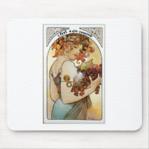 FEEL ZIN COMING...GIRL UNDER GRAPE ARBOR PRINT MOUSE PAD