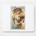 FEEL ZIN COMING...GIRL UNDER GRAPE ARBOR PRINT mousepads