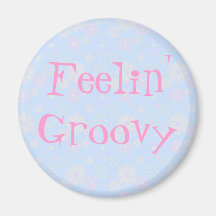 Feelin' Groovy Flower Child Fridge Magnet