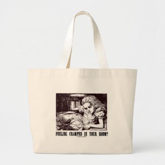 Feeling Cramped In Your Room? (Wonderland) Canvas Bags
