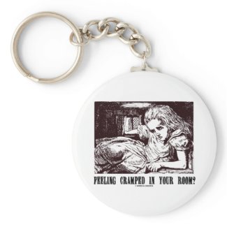 Feeling Cramped In Your Room? (Wonderland) zazzle_keychain